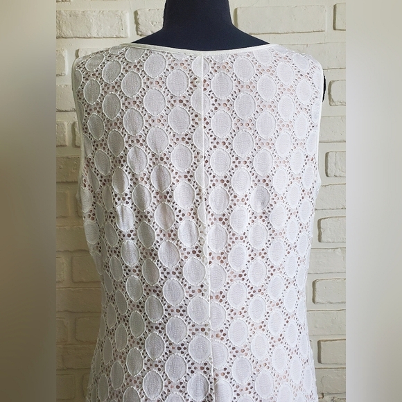 Ronni Nicole Lace Keyhole Sleeveless Sheath Dress Ivory White Summer Size 12 - Picture 7 of 12